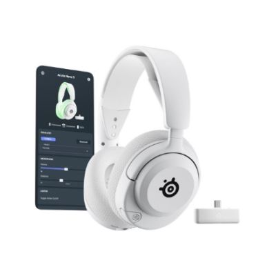 6. SteelSeries Gaming Headset Arctis Nova 5X Bluetooth Over-ear Microphone Noise canceling Wireless White