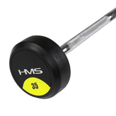 3. Rubber-coated fixed barbell/bar 35 kg HMS GSG35
