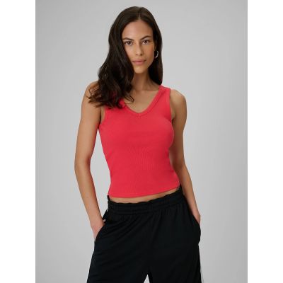 Women's slim ribbed knit top 4F 4FRSS26TSLEF337-62S