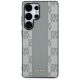 3. DKNY Leather Checkered Pattern MagSafe Case for Samsung Galaxy S25 Ultra - Gray