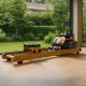 18. VIRTUFIT ELITE WOODEN ROWING MACHINE WITH WATER RESISTANCE - WOOD/OAK