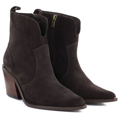 3. Women's brown leather cowboy boots Big Star TT274956