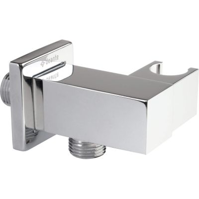 Square angle connector with handset holder