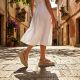 8. Women's beige wedge sandals Artiker 58C0001