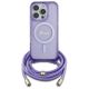 2. Guess Crossbody Cord Script MagSafe Case for iPhone 16 Pro - Purple