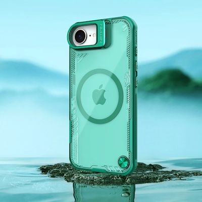 6. Nillkin Iceblade Prop Magnetic Case with Stand for iPhone 16e / 17e - Green