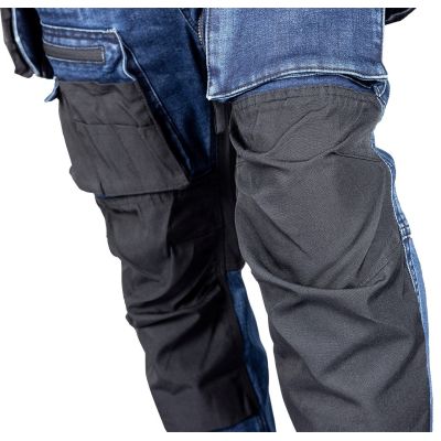 6. DENIM WORK TROUSERS WITH CORDURA REINFORCEMENTS, NAVY BLUE, SIZE M
