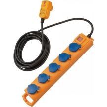 Brennenstuhl 1159900805 5 m power strip 5 x network sockets Outdoor Black, Blue, Yellow