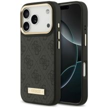 Guess 4G Logo Plate MagSafe Case for iPhone 18 Pro Max / 17 Pro Max – Black