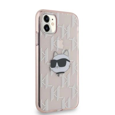 4. Karl Lagerfeld IML Choupette Head & Monogram case for iPhone 11 / Xr - pink