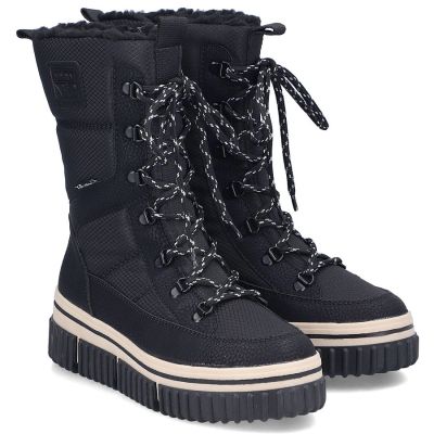 4. Water-resistant women’s snow boots with thick sole, black, Rieker Y6380-00