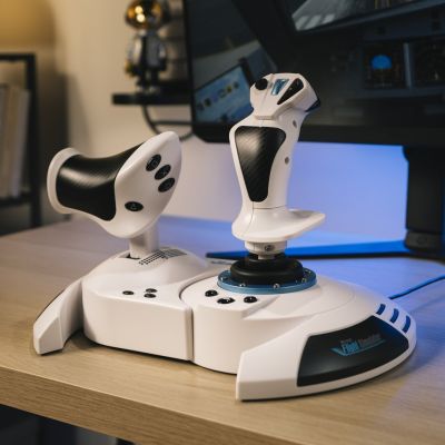 14. Thrustmaster T.Flight Hotas 5 Microsoft Flight Simulator Edition White USB Flight Sim Digital PC, PlayStation 5, PlayStation 4