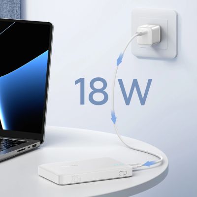 11. Baseus EnerFill FP21 Power Bank 10000mAh 22.5W USB-A - USB-C - White