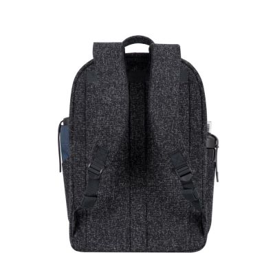 19. RIVACASE Anvik 15.6" laptop backpack, 15L, black, made of waterproof material, pockets for a 10.5" tablet, smartphone, documents, accessories, bottle