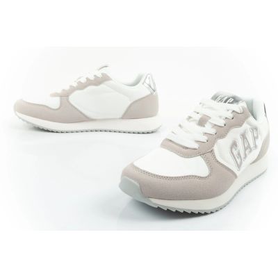 8. Gap women's sports shoes Nashville Arch Logo sneakers fashionable comfortable white beige