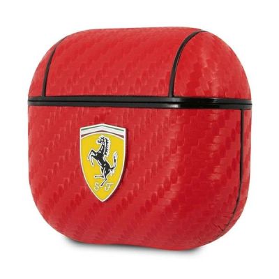 3. Ferrari FESA3CARE AirPods 3 cover red/red On Track PU Carbon