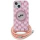 2. Karl Lagerfeld IML Crossbody Monogram Karl & Choupette Head MagSafe case for iPhone 15 / 14 / 13 - pink