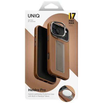 6. Uniq Heldro Pro Magclick Charging Case for iPhone 17 Pro Max - Brown