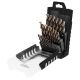 HSS-CNC metal drill bits, 124°, "Pro-Tec", 1.0 - 13.0 mm, set of 25