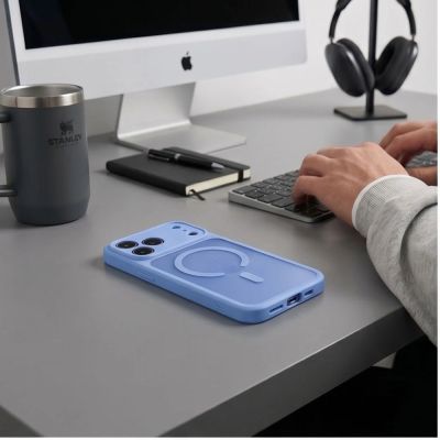 4. Tech-Protect BasicMag MagSafe case for iPhone 17 Pro / 18 Pro - light blue matte
