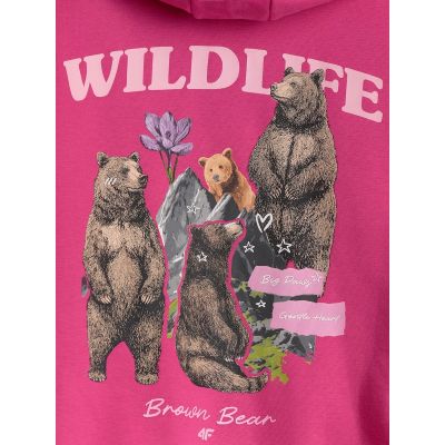 6. Girls' loose sweatshirt with hood 4F 4FJKAW26TSWSF3137-54S