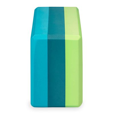 4. Gaiam Teal Tonal Tri 62207 Yoga Block