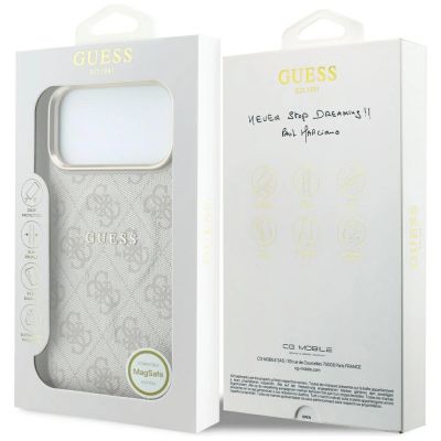 8. Guess Embossed 4G Classic MagSafe Case for iPhone 17 Pro Max / 18 Pro Max - Pink