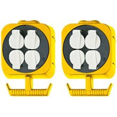 2. Brennenstuhl 1151760 5 m power strip 2 x sockets Black, White, Yellow