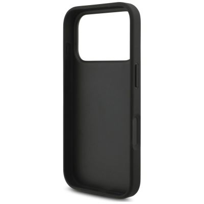 7. Karl Lagerfeld Saffiano Mono Patch Choupette Case for iPhone 18 Pro / 17 Pro – black