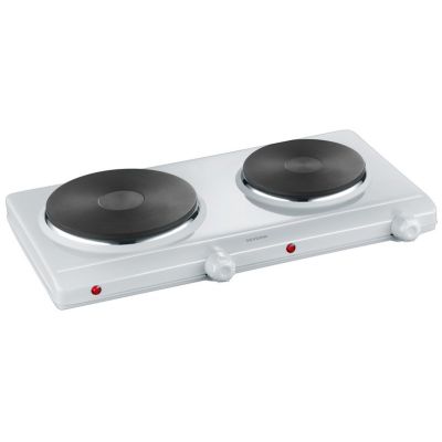 Severin DK 1042 cooktop White Countertop Sealed hob 2 zones