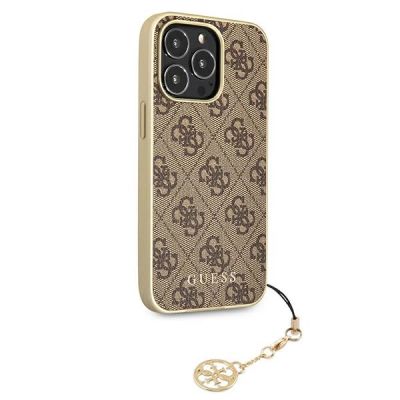 4. Guess GUHCP13LGF4GBR iPhone 13 Pro / 13 6.1 "brown / brown hardcase 4G Charms Collection