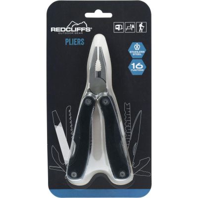 8. SURVIVAL TOURIST KIT 16-in-1 COMBINATION PLIERS BLACK