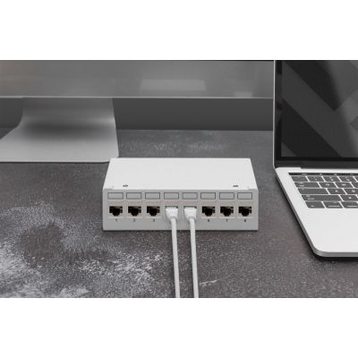 2. Digitus CAT 6A Keystone Module, Shielded, Tool-less Mounting Connector - 8 pcs.
