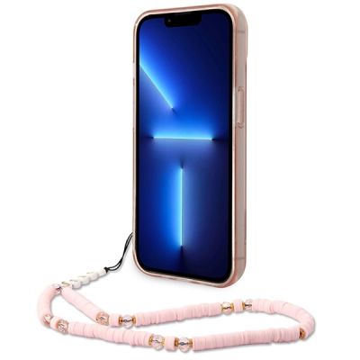 4. Guess GUHCP14MHGCOHP iPhone 14 Plus 6.7" pink/pink hardcase Translucent Pearl Strap