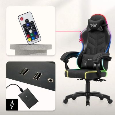 7. Huzaro Force 2.7 RGB Black Gaming Chair