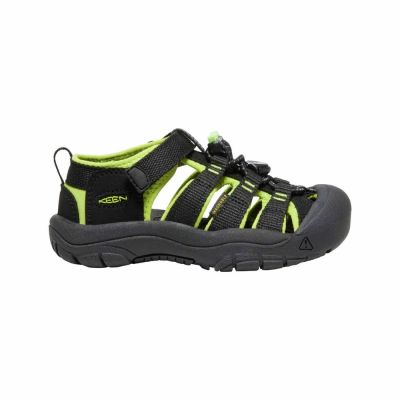 Keen Newport H2 Black/Lime Green Kids' Summer Hiking Sandals (1009942)