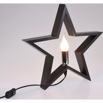 10. DECORATIVE STAR WITH LED ILLUMINATION 35CM BLACK