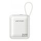2. Vention 10000mAh 35W PD Power Bank with Built-in USB-C Cable Beige