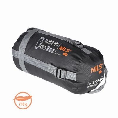 6. NILS CAMP NC1705 ULTRA LIGHT SLEEPING BAG GREY-ORANGE