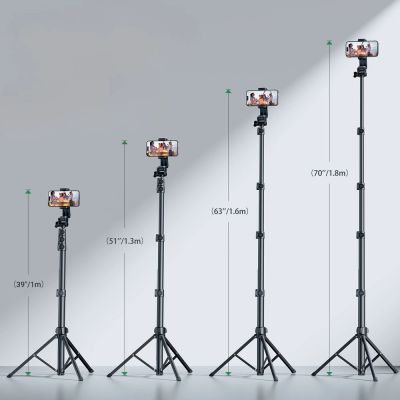6. Ugreen LP680 selfie stick with stand and Bluetooth remote control 1.8m - black