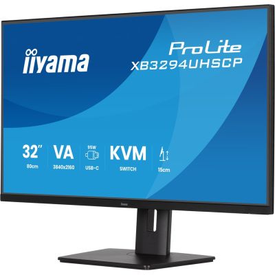 17. iiyama ProLite 32'' 4K VA Monitor with USB-C (95W), KVM Switch and PiP/PbP Support
