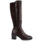 2. Women's high-heeled stretch boots, brown, Vinceza 58652