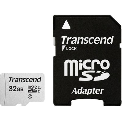 2. SD microSD Card 32GB Transcend SDHC USD300S-A w/Adapter