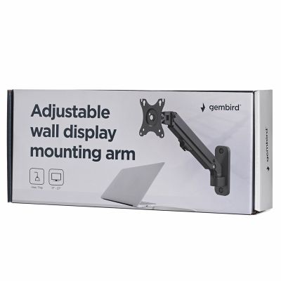 9. GEMBIRD WALL ADJUSTABLE ARM/MONITOR HOLDER 17-27, VESA 100X100MM, UP TO 7 KG