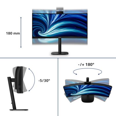 5. Philips 3000 series 34B2U3600CH/00 computer monitor 86.4 cm (34") 3440 x 1440 px Wide Quad HD LCD Black