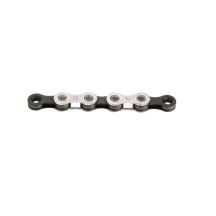 KMC X12 Chain, 126 Links, Silver-Black, Foil Packaging, Pack of 25