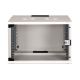9. 19" 7U wall-mounted network cabinet, SOHO PRO 370 x 540 x 400 mm, glass door, gray, unassembled, 60 kg