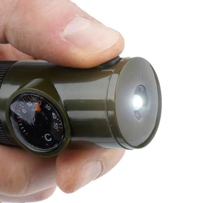 4. Mil-Tec 6-in-1 Survival Whistle - Green 16328401