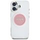 3. Guess IML Metal Colored Circle Classic Logo MagSafe iPhone 16 Case - Pink