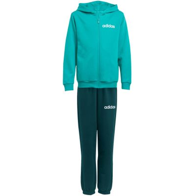 12. Adidas Essentials green kids tracksuit JN2427